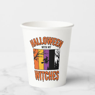 Vintage-Halloween-Hexen-Hexenbesen-T-Shirt-Desi Pappbecher