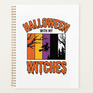 Vintage-Halloween-Hexen-Hexenbesen-T-Shirt Desi Planer