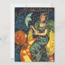 Vintage-Halloween-Hexenplakat