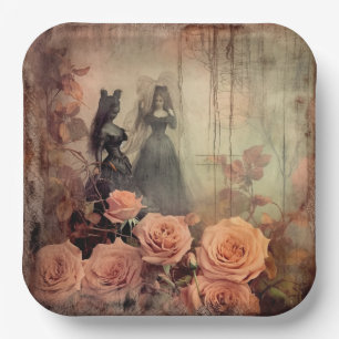 Vintage Halloween-Hexerei (10) Pappteller