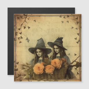 Vintage Halloween-Hexerei (11) Magnetkarte