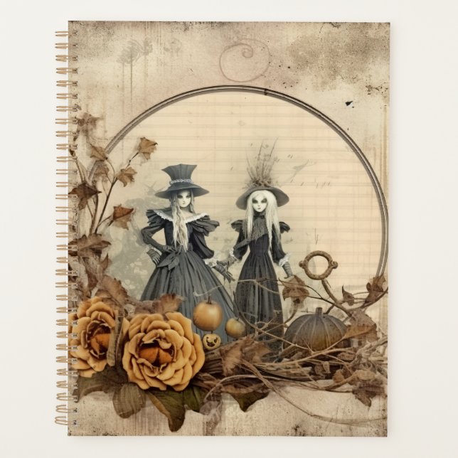 Vintage Halloween-Hexerei (12) Planer (Vorderseite)