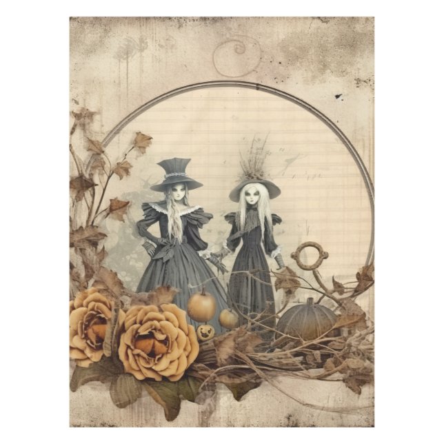 Vintage Halloween-Hexerei (12) Tischdecke (Vorderseite)