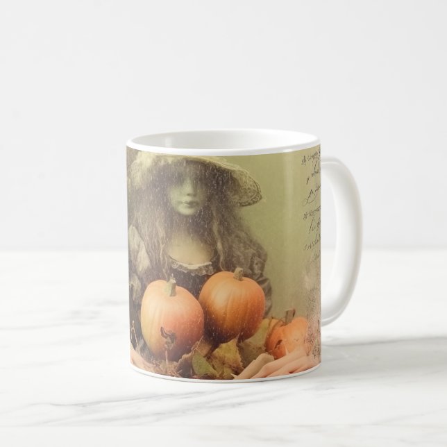 Vintage Halloween-Hexerei (1) Kaffeetasse (VorderseiteRechts)
