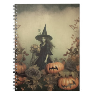 Vintage Halloween-Hexerei (3) Notizblock