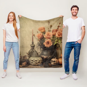 Vintage Halloween-Hexerei (4) Fleecedecke