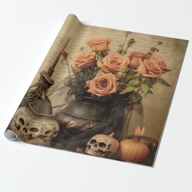 Vintage Halloween-Hexerei (4) Geschenkpapier (Ungerollt)