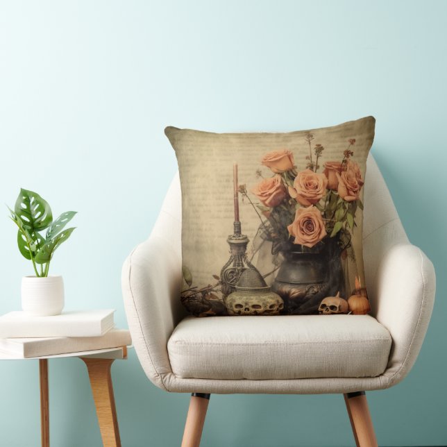 Vintage Halloween-Hexerei (4) Kissen (Stuhl )