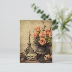 Vintage Halloween-Hexerei (4) Postkarte