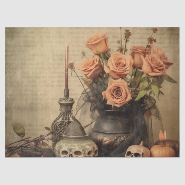 Vintage Halloween-Hexerei (4) Seidenpapier (Vorderseite)