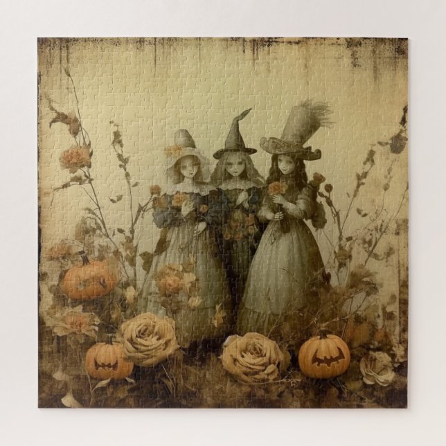 Vintage Halloween-Hexerei (5) Puzzle (Vertikal)