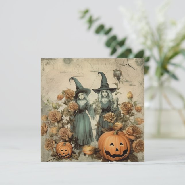 Vintage Halloween-Hexerei (6) (Stehend Vorderseite)