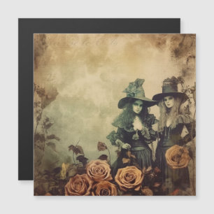 Vintage Halloween-Hexerei (7) Magnetkarte