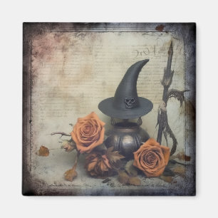 Vintage Halloween-Hexerei (8) Magnet