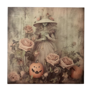 Vintage Halloween-Hexerei (9) Fliese