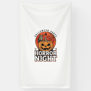 Vintage-Halloween-Horror-Night-Kürbis-Shirt-Design Banner