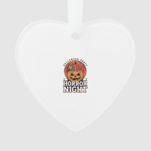 Vintage-Halloween-Horror-Night-Kürbis-Shirt-Design Ornament