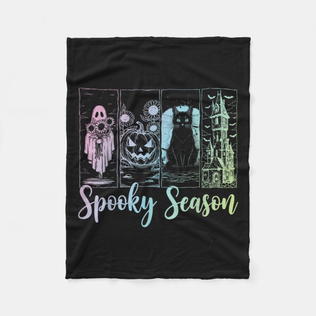 Vintage Halloween Horror Soky-Saison Fleecedecke (Vorderseite)