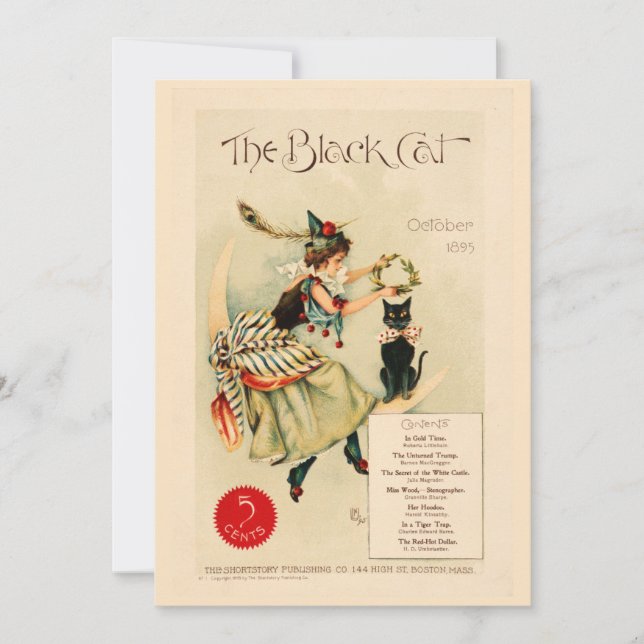 Vintage Halloween-Illustration Feiertagskarte (Vorderseite)