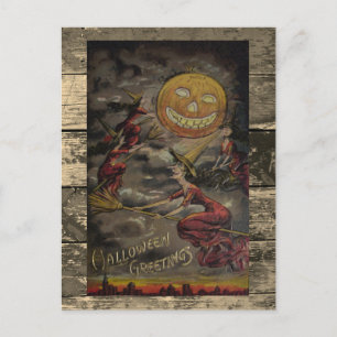 Vintage Halloween-Illustration Postkarte
