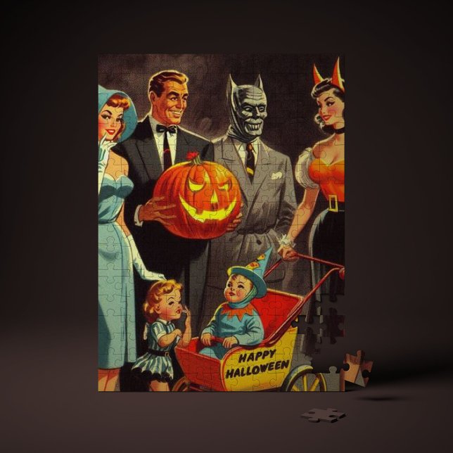 Vintage Halloween-Illustration Puzzle (Von Creator hochgeladen)