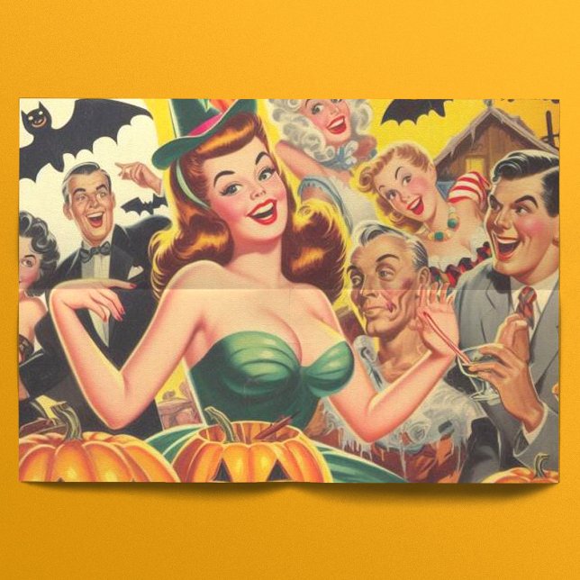 Vintage Halloween-Illustration Seidenpapier (Von Creator hochgeladen)