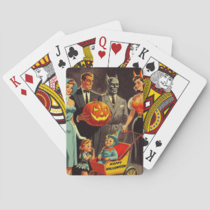 Vintage Halloween-Illustration Spielkarten