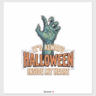 Vintage Halloween in meinem Herzen Monster-Hand-De Aufkleber