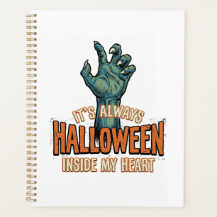 Vintage Halloween in meinem Herzen Monster-Hand-De Planer