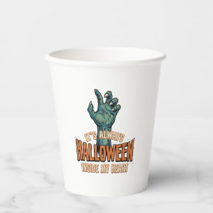 Vintage-Halloween-Inside-My-Heart-Monster-Hand-Des Pappbecher