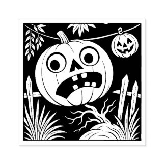Vintage-Halloween-Jack-O'-Lantern-Stempel aus Gumm Gummistempel