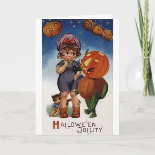 Vintage Hallowe'en Jolility Halloween-Karte Karte