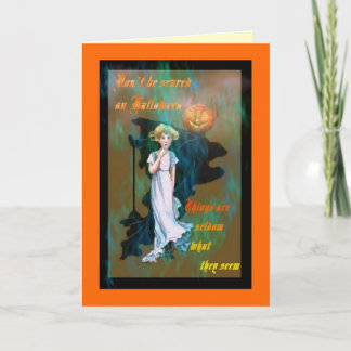Vintage Halloween-Karte "Blick " Karte