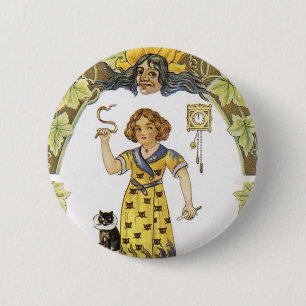 Vintage Halloween-Karte Button