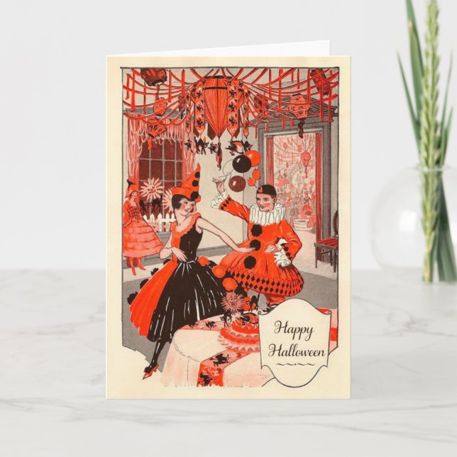 Vintage Halloween-Karte, circa 1920 Karte (Vorderseite)