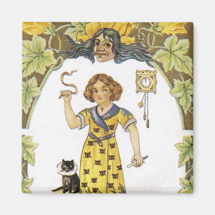 Vintage Halloween-Karte Magnet