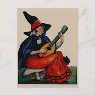 Vintage Halloween-Karte Postkarte