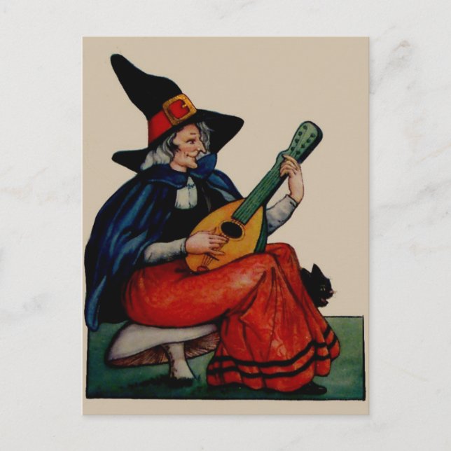 Vintage Halloween-Karte Postkarte (Vorderseite)