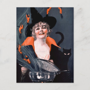 Vintage Halloween-Karte Postkarte