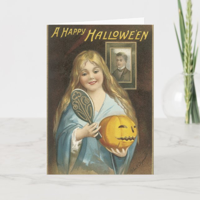 Vintage Halloween-Karten Karte (Vorderseite)