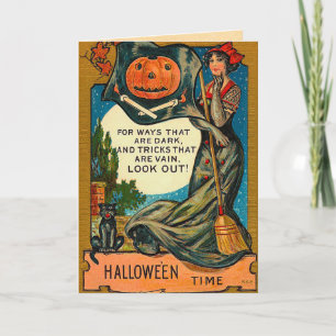 Vintage Halloween-Karten Karte