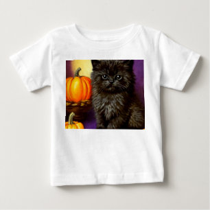 Vintage-Halloween-Kätzchen Baby T-shirt