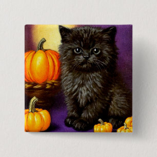 Vintage-Halloween-Kätzchen Button