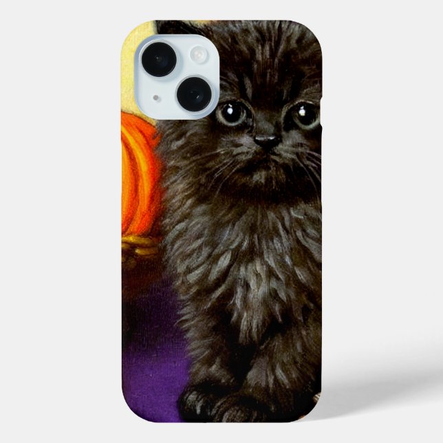 Vintage-Halloween-Kätzchen Case-Mate iPhone Hülle (Rückseite)