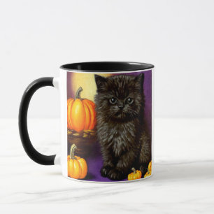 Vintage-Halloween-Kätzchen Tasse