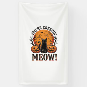 Vintage-Halloween-Katze Creepin Meow Gravur_1 Banner