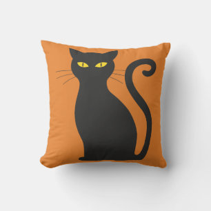 Vintage-Halloween-Katze Kissen
