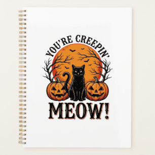 Vintage-Halloween-Katze-schleicht-miau-Gravur_1 Planer