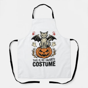 Vintage-Halloween-Katzen-Kürbis-Kostüm-Shirt-Desig Schürze