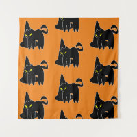 Vintage Halloween-Katzenwelse Orange